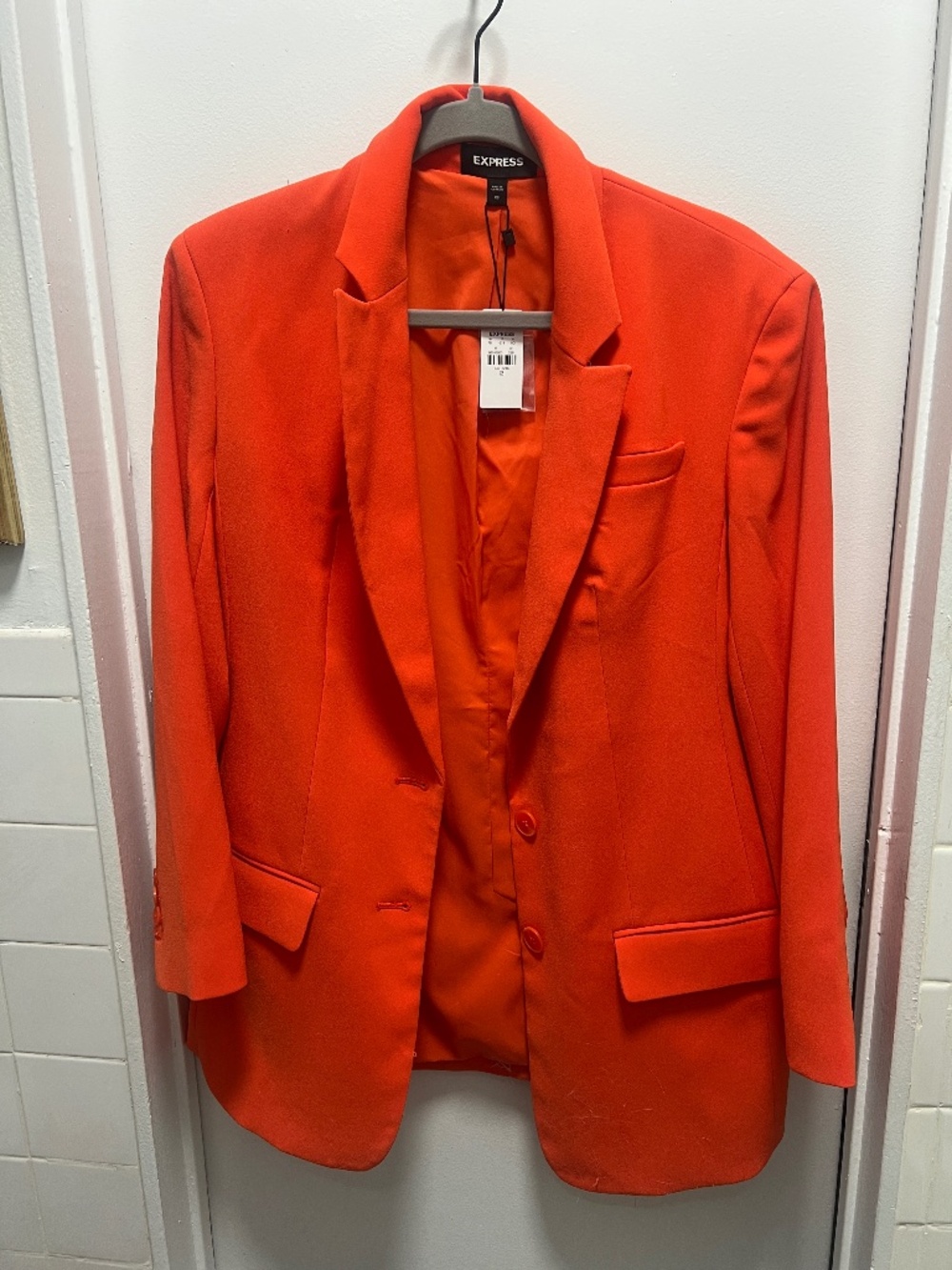 Express Orange Boyfriend Blazer